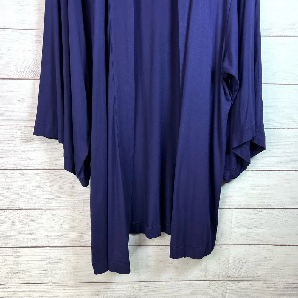 Savage X Fenty Robe A Peek Behind The Lace Short Wide Sleeve Navy Blue Size M/L